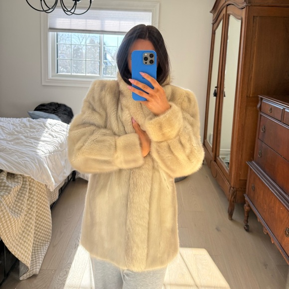 Vintage mink with fox  Fur Coat - Picture 14 of 14